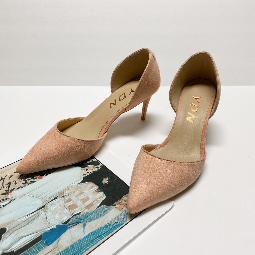YDN D'orsay Pointed Toe Stiletto Heel Dress Pumps